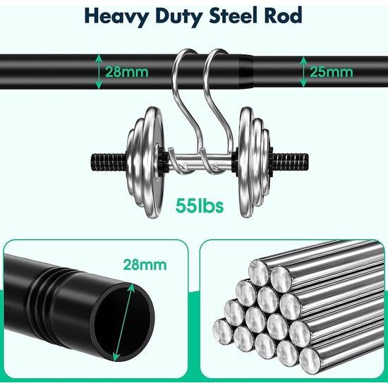 Kledingstangen, uittrekbare kledingstang 70-105 cm, kledingrek, kledingkaststang en accessoires voor het ophangen van kleding voor de slaapkamer.