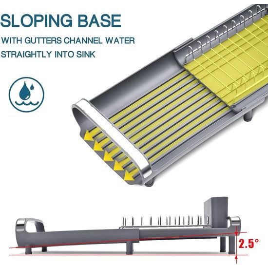 Afdruiprek, klein uitbreidbaar afdruiprek, roestvrijstalen vaatdroger, anti-roest serviesstandaard voor de keuken