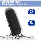 Hardcase brillenkoker, PU lederen brillenetui, krasbestendige draagbare brillenbox met reinigingsdoek, harde schaal, etui, brillenorganizer, brillenopslag voor zonnebril leesbril