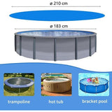 Zwembadafdekking rond - waterdicht zeildoek voor zwembad (voor zwembad ø 183cm)