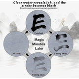 Herbruikbare waterpapier Chinese kalligrafiemat, 6 Chinese kalligrafiematten + 1 kalligrafieborstel Chinese schrijfdoek kalligrafieset voor studenten Chinees