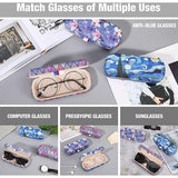 Hardcase brillenkoker, PU lederen brillenetui, krasbestendige draagbare brillenbox met reinigingsdoek, harde schaal, etui, brillenorganizer, brillenopslag voor zonnebril leesbril