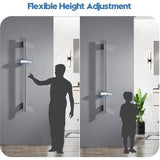 Douchestang voor handdouche, 70 cm, douchestang, roestvrij staal, met in hoogte en hoek verstelbare douchekophouder, chroom