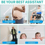 Handgrepen voor senioren, 2 stuks handgrepen, douche, roestvrij staal, antislip, stabiel, robuust, voor badkamer, douche, trappers, voor senioren, kinderen, gehandicapten, gedwongen gebruik (30 cm & 40 cm)