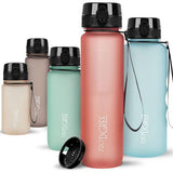 SoftTouch-drinkfles "uberBottle" + zeef - 650 ml - BPA-vrij - lekvrije waterfles voor kinderen, school, universiteit, sport, fitness - Tritan bidon - licht en onbreekbaar