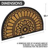 Deurmat 45 x 75 cm antislip entreemat robuuste deurmat vuilvangmat met rubberen coating voor buitengebruik geel