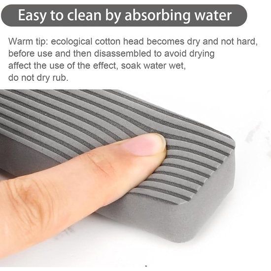 Desktop Reiniging Mini Mop met 3 reservekoppen Draagbare Squeeze Mop Handwasbare Desktop Reiniging Draagbare Opvouwbare Squeeze Mop Spons Mop voor ramen, vloer, muur, auto