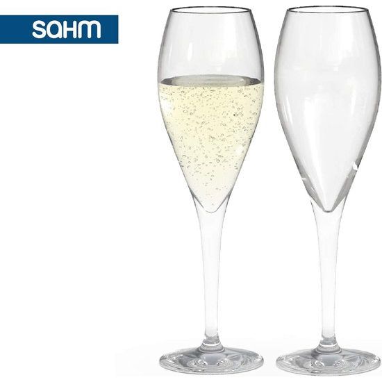 Champagneglazen (6 stuks) - champagneglazen van 220 ml - ook ideaal als champagneglazen en champagneglazen, set van 6