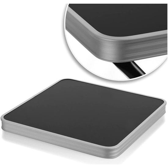 Camping klaptafel - klapstoel, campingkruk - opvouwbare campingstoel om te vissen, picknick, wandelen, strand of op reis (tafel/kruk - zwart)