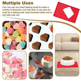 Set van 6 chocoladevorm siliconen pralinévorm set 3D snoepvormen verschillende vormen chocolade siliconen vorm anti-aanbak bloemvorm bakvorm voor het bakken van chocoladesnoepjes (rood)