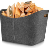 Brandhouttas, houtmand voor brandhout, extra grote brandhoutmand, houtmand, vilten tas, 42 x 31 x 40 cm, opvouwbare haardaccessoires, opbergmand voor hout, kranten, brandhout, boodschappentas