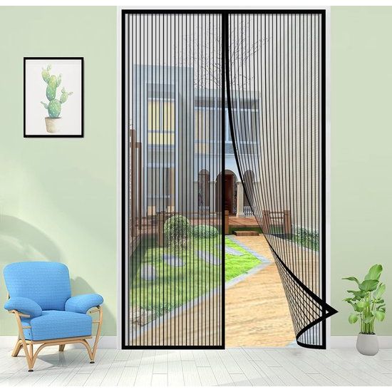 Magnetisch vliegengaas, insectenbescherming, vliegengordijn, muggennet voor balkondeur, terrasdeur, automatisch sluiten, zonder boren