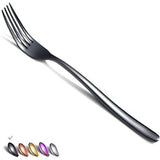 Zwarte Tafelvorken, 6 Stuks, Roestvrij Staal, 8 Inch Vorken, Bestekset, Dessertvorken, Tafelvorken, Saladevorken voor Thuis, Keuken of Restaurant, Vaatwasmachinebestendig
