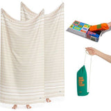 , beach towel, sauna towel, hand towel, yoga towel, shower towel, bath towels, travel towel, Turkish peshtemal towels, set of 2 in gift box