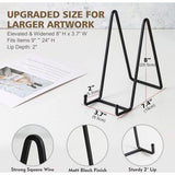Easel Stand Plate Stand Metal - Pack of 2 Plate Stands - Decorative Plate Holder - Decorative Plate Holder - Iron Easel for Plates | Photo | Books | Picture | Picture | Picture Frame - Black - 20.5 cm