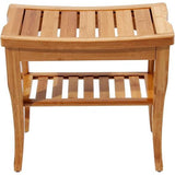 Bamboe kruk, kruk, douchekruk, plank, badkamerkruk, badkamerbank, multifunctionele kruk, 47,5x26x44,5 cm, KS-HSJ-04-BH