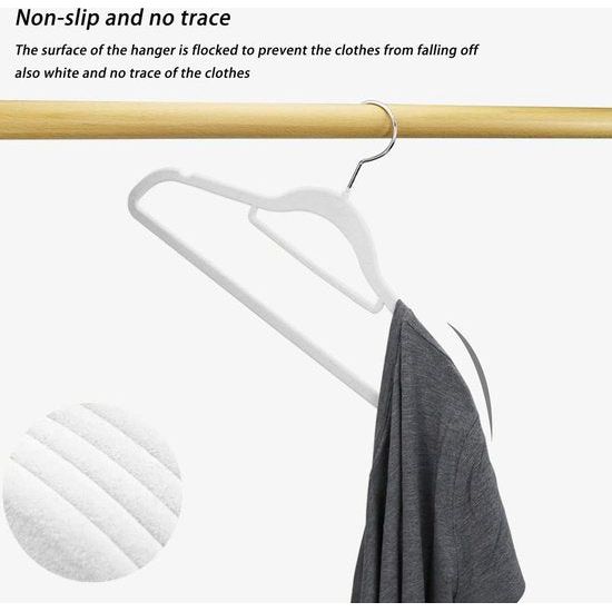 Kleerhangers, hangers van fluweel met 2 antislip inkepingen, dasorganisator en 360° haken, ruimtebesparende beugel voor bretels, mantels, jassen en pakken (beige, 20)