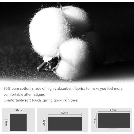 Handdoekenset van katoen, bestaande uit 1 badhanddoek 70 x 140 cm, 1 handdoek 40 x 80 cm, 1 vierkante handdoek 32 x 32 cm (witte 3-delige set)