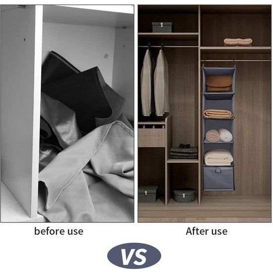 Ophangrek, opslag met 5 vakken en een lade, hangrek, kledingkast, hangrek met laden, hangrek