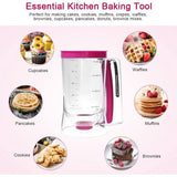 Deegdispenser, deegdispenser, 900 ml, cake, deegdispenser, maatbeker, doseerder, wafels, deegdispenser, deegdispenser, cupcake, speciale batter, bakken, doe-het-zelf gereedschap met deksel