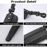 Fietsspatbordenset, universele spatborden, mountainbike met 2 rode reflectorstickers, instelbaar, voor achter spatborden, bescherming voor 24-29 inch MTB racefiets