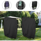 Beschermhoes voor klapstoelen, 2 stuks, afdekking voor tuinstoelen, winddicht, anti-uv, stofdicht, voor tuinmeubelen, klapstoel, tuinmeubelen beschermhoes