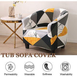 Armchair Protector, Elastic Armchair Throw, Plain Modern Club Chair, Stretch Armchair Cover, Universal Sofa Cover for Single Sofa, Club Chair, Cocktail Chair (Golden)