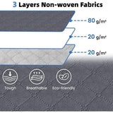 5 stuks 90L opbergzakken, grote kastorganizerset met versterkt handvat, opbergdoos onder het bed voor kledingopslag, voor dekbedden, kleding, dekens en speelgoed (grijs)