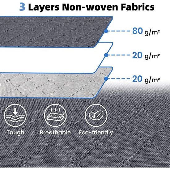5 stuks 90L opbergzakken, grote kastorganizerset met versterkt handvat, opbergdoos onder het bed voor kledingopslag, voor dekbedden, kleding, dekens en speelgoed (grijs)