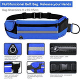 Hond Jogging Lood Handsfree Hardlopen Wandelen Webbing Anti-Stress Reflecterend 160-220cm (Blauw)