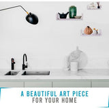 Rustieke zwevende plank in U-vorm in vintage design - set van 3 - inclusief schroeven en pluggen - houten planken van landhuis voor slaapkamer, woonkamer en meer - rustiek design - wit