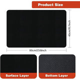 Zwarte afdruipmat, 60 x 40 cm, volautomatische onderlegger, afdruipmat, servies, absorberende afdruipmat voor de keuken, woonkamer