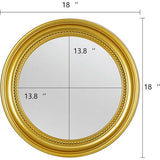 Spiegel Ronde Wandspiegel Badkamerspiegel Wanddecoratie (Goud, 45,7 cm) Vertaling: Mirror Ronde Wandspiegel Badkamerspiegel Wanddecoratie (Goud, 45,7 cm)