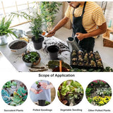 Pak van 150 plantenpotten van 10 cm, kweekpotten, zwarte plastic bloempot voor vetplanten, zaailingen, verplanten