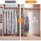 Hangende vacuümopbergzakken Ruimtebesparende vacuümzakken Jumbo en groot voor seizoenskleding, jurken, pakken, herbruikbare kastorgel