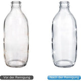 Flessenborstel voor glazen flessen, flessenreiniger, 2 stuks reinigingsborstel, Sodastream reiniging, flessenreiniger voor glazen karaf, drinkflessen, babyflessen, sodaflessen (wit)