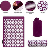 Acupressuurset Acupressuurmat met kussen - Acupressuurkussen Massagemat met 2 stuks Massageballen Goed voor verlichting van hoofd-nekpijn, pijnverlichting, bloedcirculatie met draagtas