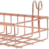 Plank voor Design Metalen wandrooster Plankrooster Fotowand Gebruikt voor roostermand Multifunctionele gaasmand Wanddecoratie Bloempot Plank Display Plankmand 40 x 9 x 8 cm (Rose goud)