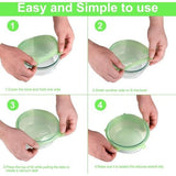 siliconen deksel, 18-delig siliconen stretch deksel, BPA-vrij, herbruikbare siliconen afdekking, universele siliconen vershouddeksel voor schotels, potten, glazen, bekers