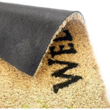 Deurmat voor binnen, crème, vuilvanger, antislip, kokosmat, antibacterieel, duurzaam, deurmat 25 x 75 cm, vuilvangmat 100% kokos