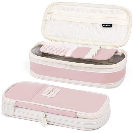 Etui Meisjes Etui Grote capaciteit Etuis voor school en kantoor Tiener Penzakhouder Briefpapier Etui Cadeau, roze, Etui voor meisjes