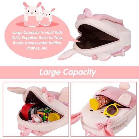 Kinderrugzak kleuterschool voor meisjes jongens kleuterschool rugzak pluche schooltas schattige schattige dieren mini cartoon rugzak 2-5 jaar kindertas kleuterschool wieg kita