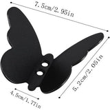 2 stuks zwarte jashaken, roestvrij stalen metalen kledinghaken, vlinderkleerhaken, vlinder-opberghaken, geschikt voor slaapkamer, badkamer en andere plaatsen