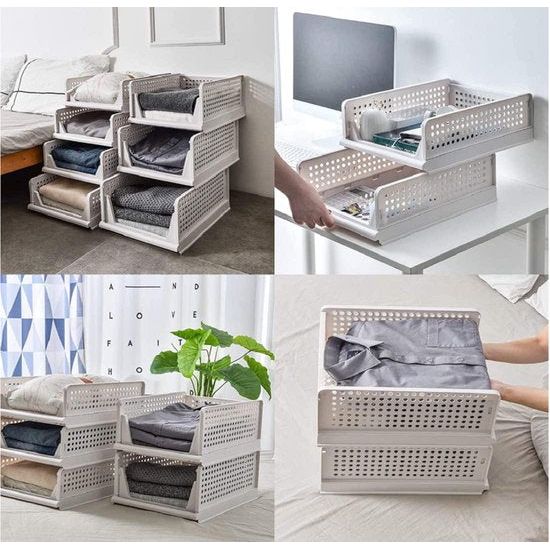 Opbergdoos, wit, kast, organizer, kledingkast, organizer, opbergmand, opbergsysteem, stapelboxen, kist, kunststof kast, keukenkast, organizer, vouwdozen