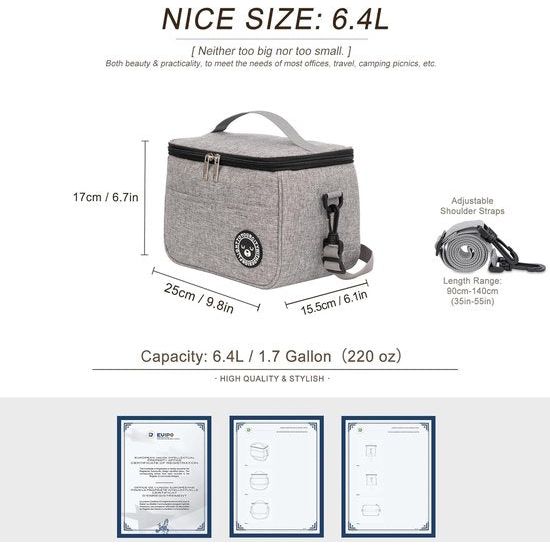 koeltas, 6,4 l, lunchbox, grote koeltas, opvouwbare koeltas, kleine koeltas, lunchtas, lunchtas, draagbare lunchbox, tas, work, tempt, cantoor, picknick