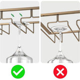 Wijnfleshouder Tafelblad Hanger Metalen Organizer voor Bar Keuken 3 Tier Glaswerk Rek Onder Kast Roestvrijstalen Hanger Opbergrek Zwart (Goud)