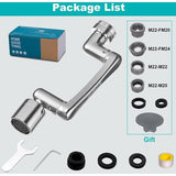 1440° badkamerkraan draaibaar opzetstuk, sputar wastafelarmatuur gadget kraan verlenging perlator waterfilter badkamer zilver 1 modi