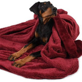 Fleece huisdierdeken pluizig wasbaar Sherpa pluche knuffeldeken hondenbed voor honden puppy's katten, 152 x 127 cm