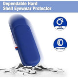 Hardcase brillenkoker, PU lederen brillenetui, krasbestendige draagbare brillenbox met reinigingsdoek, harde schaal, etui, brillenorganizer, brillenopslag voor zonnebril leesbril