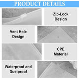 Zip zakken voor op reis, 5 maten, herbruikbare ritszakken, reistas, waterdicht, geurdicht, koffer-opbergtas, kledingtassen voor kleding, schoenen, ondergoed, cosmetica (40 stuks)